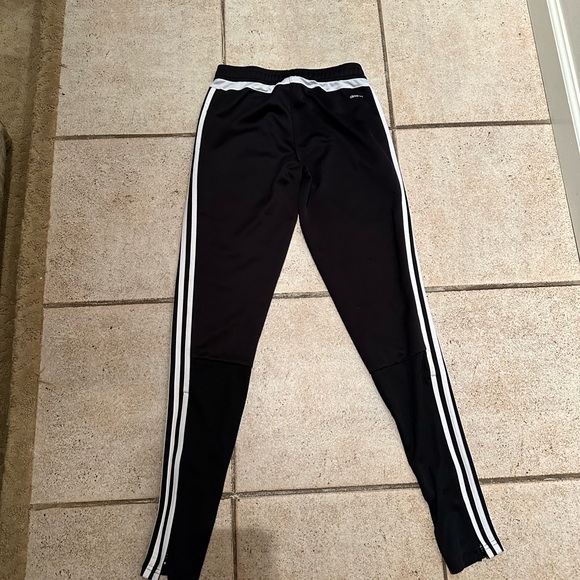 Adidas 3-Stripe Track Pants Size XS, Zip Pockets & Hem, Black White - Picture 6 of 6